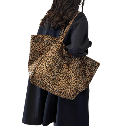 BOWIE Leopard Shopper Tas XL – Grote Panterprint Totebag