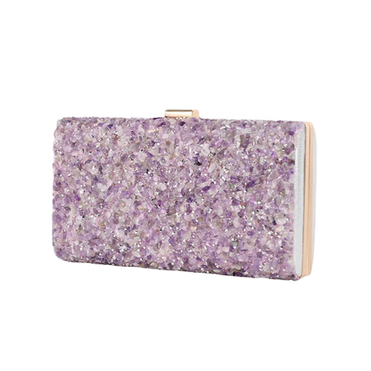 DOUTZE Glinsterende Party Clutch – Luxe Handtas met Edelsteenlook