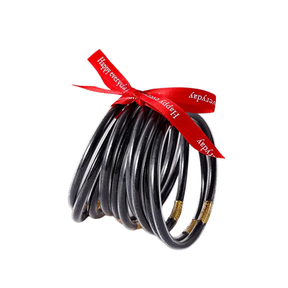 JULIE Set van 10 Gouden Siliconen Armbanden – Flexibel & Waterbestendig