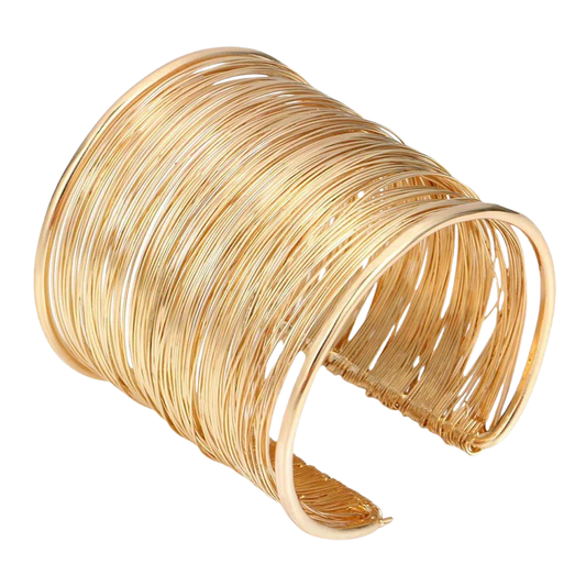 POLLY Brede Draad Cuff Armband – Statement Sieraad