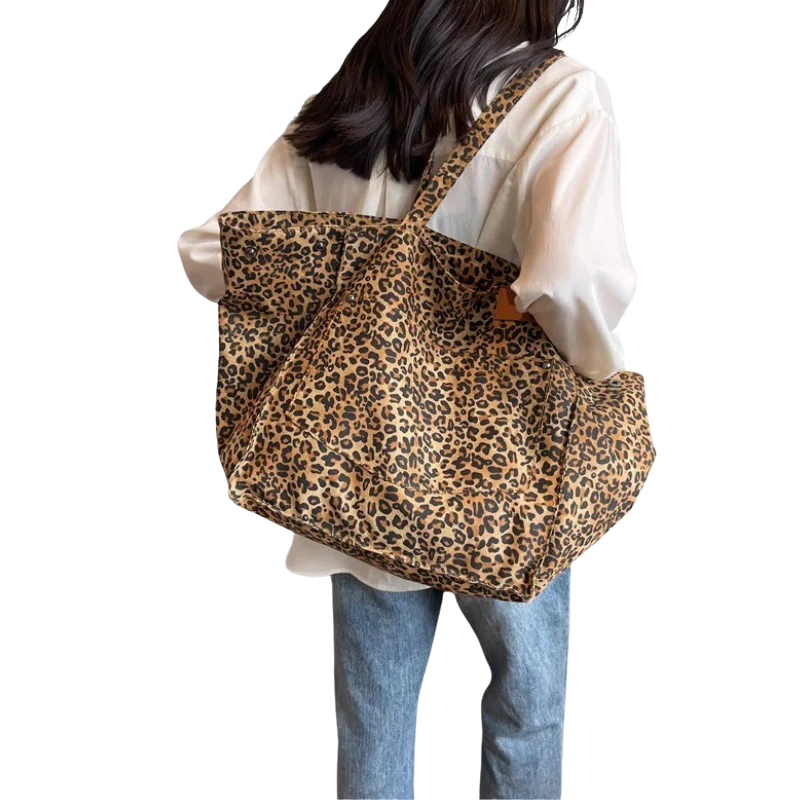 BOWIE Leopard Shopper Tas XL – Grote Panterprint Totebag