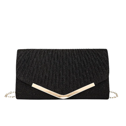 NOVI Glitter Avondtas – Luxe Clutch met Gouden Details