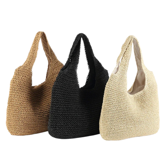 JADE Geweven Schoudertas – Licht, Trendy & Ruim