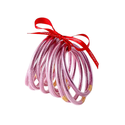 JULIE Set van 10 Gouden Siliconen Armbanden – Flexibel & Waterbestendig