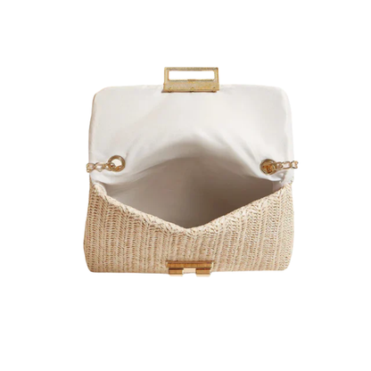 MARI Rieten Crossbody Tas – Lichtgewicht Elegantie voor Elke Zomerlook