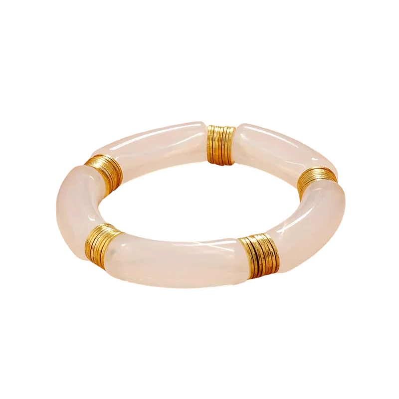 PIEN Chunky Acryl Armband – Luxe Marmerlook Statement Sieraad