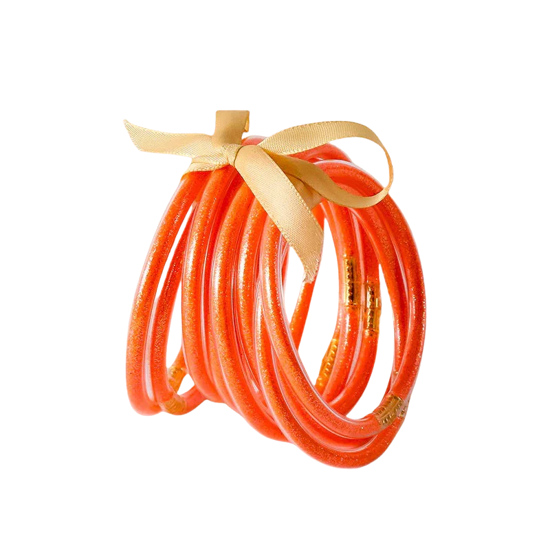 JULIE Set van 10 Gouden Siliconen Armbanden – Flexibel & Waterbestendig