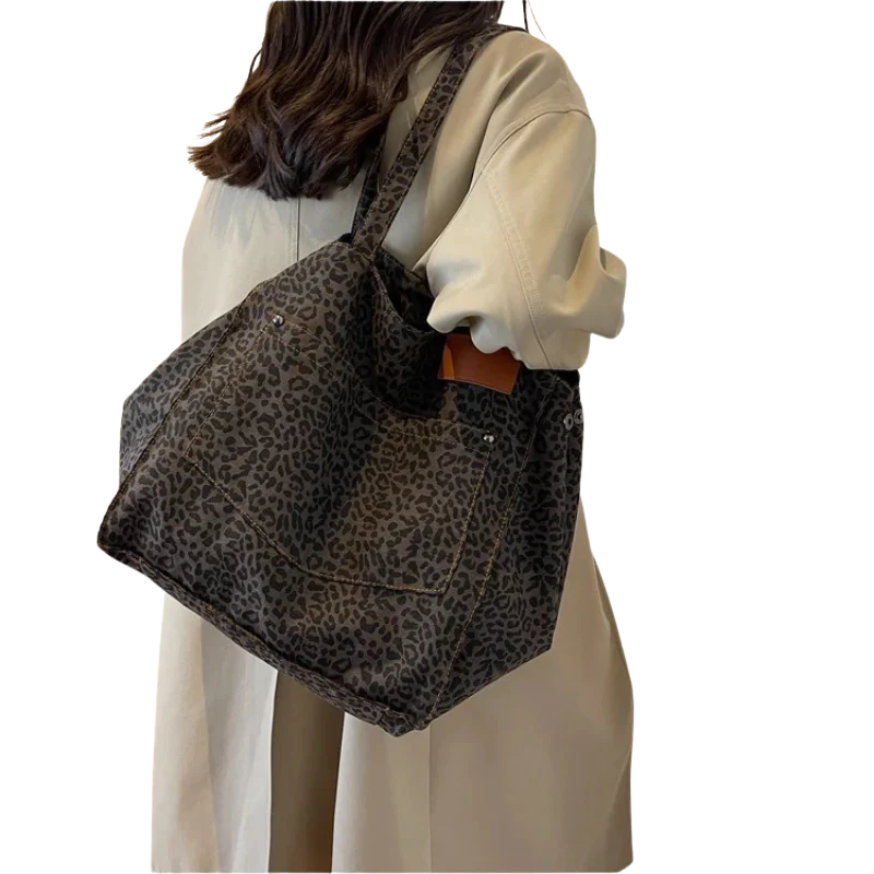 BOWIE Leopard Shopper Tas XL – Grote Panterprint Totebag