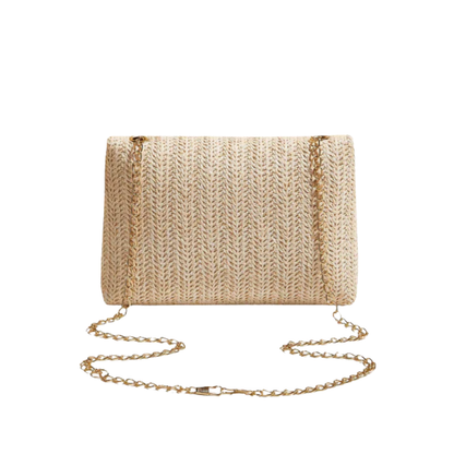 MARI Rieten Crossbody Tas – Lichtgewicht Elegantie voor Elke Zomerlook