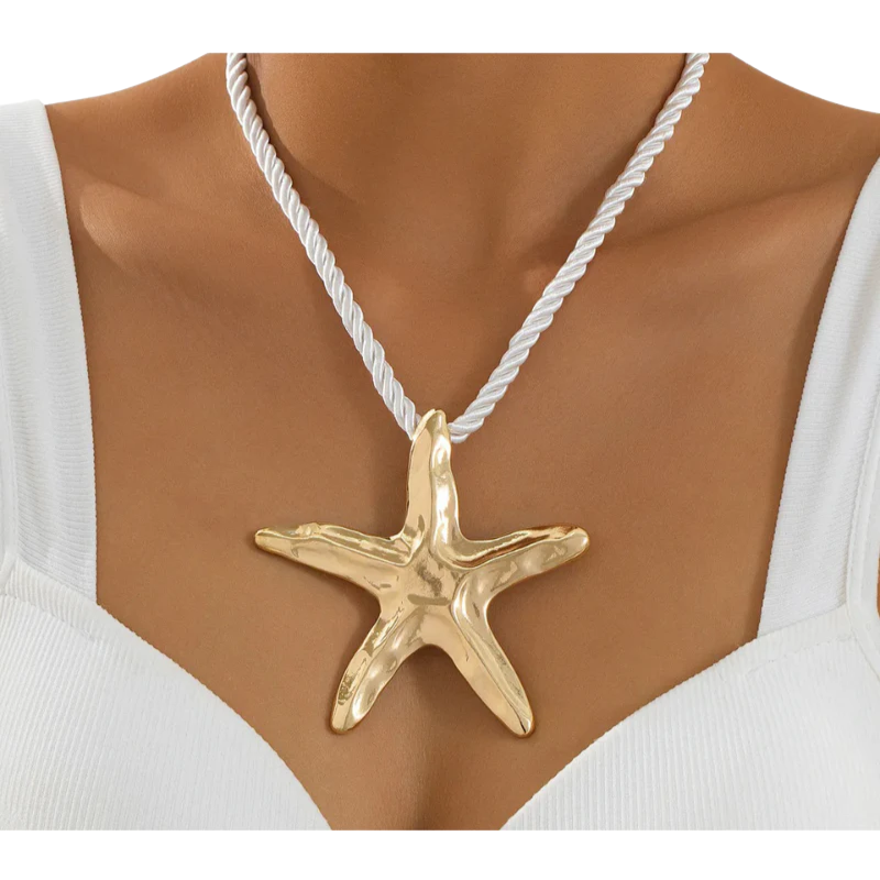 NIENE Statement Zeester Ketting – Zomers Eyecatcher in Goud of Zilver