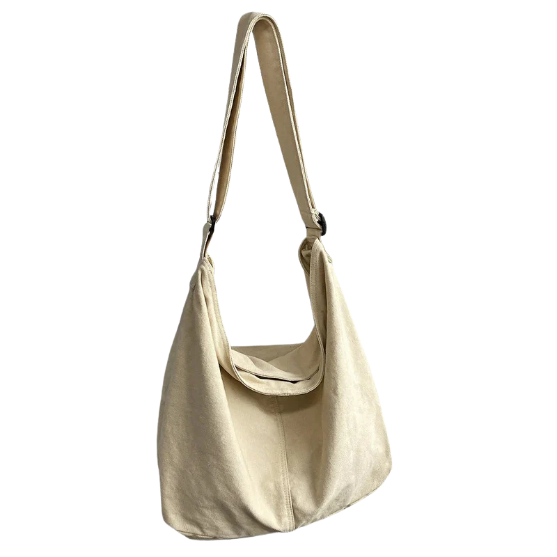 AURELIE Minimalistische Canvas Schoudertas – Ruim & Stijlvol