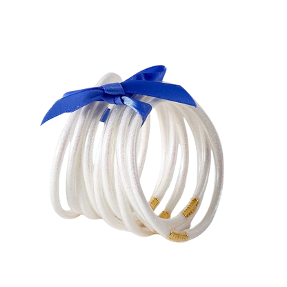 JULIE Set van 10 Gouden Siliconen Armbanden – Flexibel & Waterbestendig