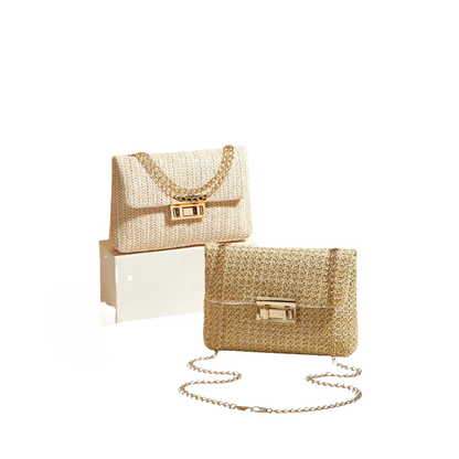 MARI Rieten Crossbody Tas – Lichtgewicht Elegantie voor Elke Zomerlook