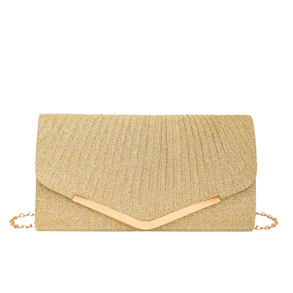 NOVI Glitter Avondtas – Luxe Clutch met Gouden Details