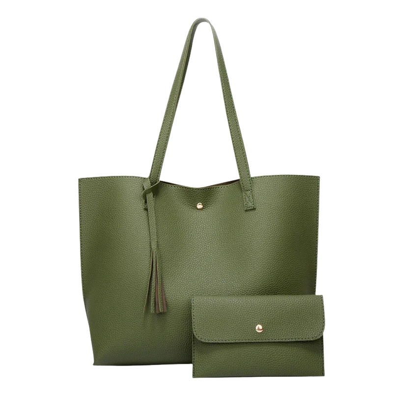 KATE Luxe Tote Bag – Minimalistisch & Praktisch in Zwart of Groen