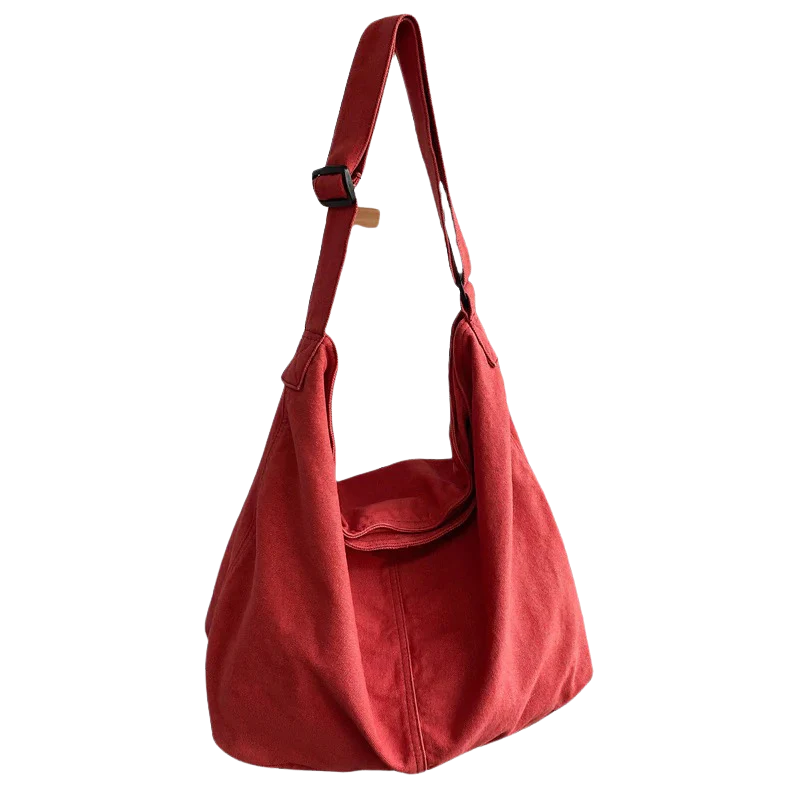 AURELIE Minimalistische Canvas Schoudertas – Ruim & Stijlvol