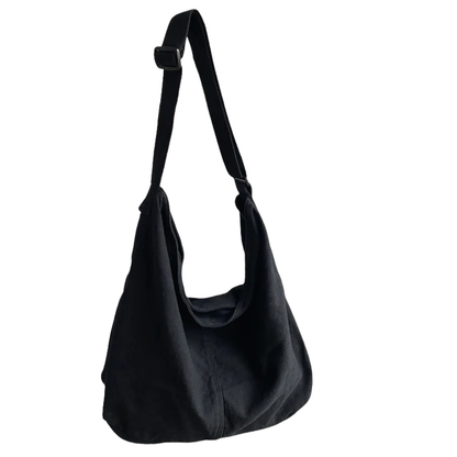 AURELIE Minimalistische Canvas Schoudertas – Ruim & Stijlvol