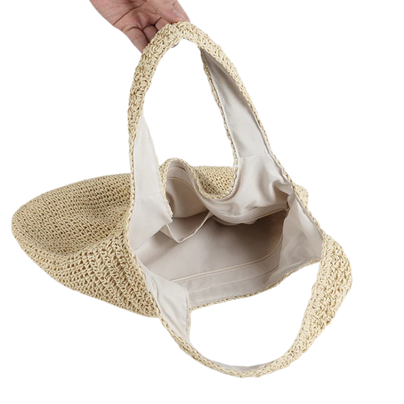 JADE Geweven Schoudertas – Licht, Trendy & Ruim