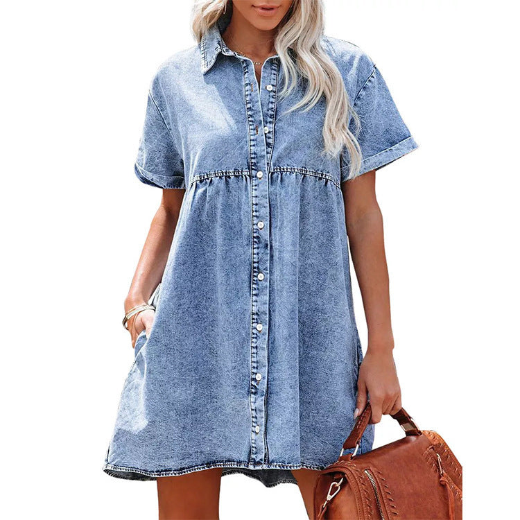 JUDITH | Overhemdjurk Dames – Casual Zomerjurk met Knoopsluiting
