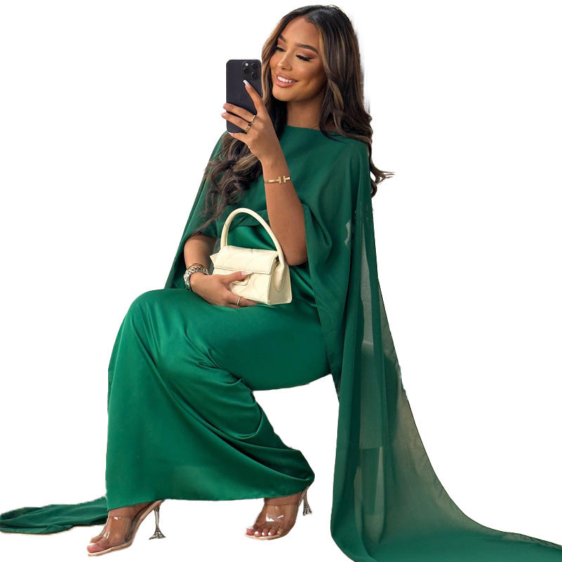 MATHILDE | Chiffon Kaftan Maxi Jurk – Elegantie met een Koningsuitstraling