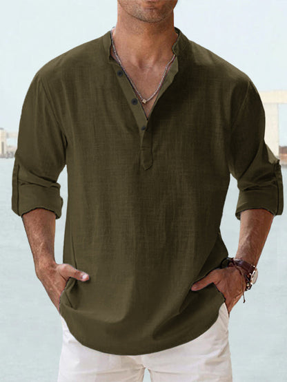 WILLIAM | Linnen Look Heren Shirt – Lichtgewicht Casual Overhemd Voor Zomer