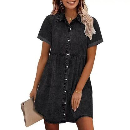 JUDITH | Overhemdjurk Dames – Casual Zomerjurk met Knoopsluiting