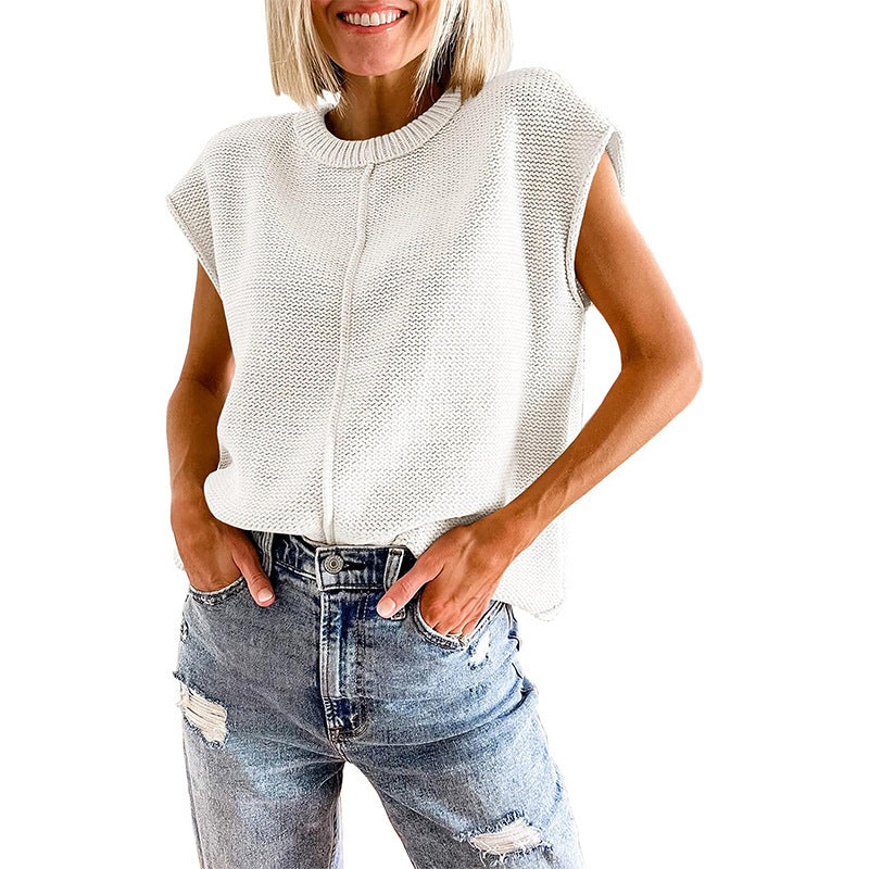 KEIRA | Mouwloze Gebreide Top – Casual Chic Look