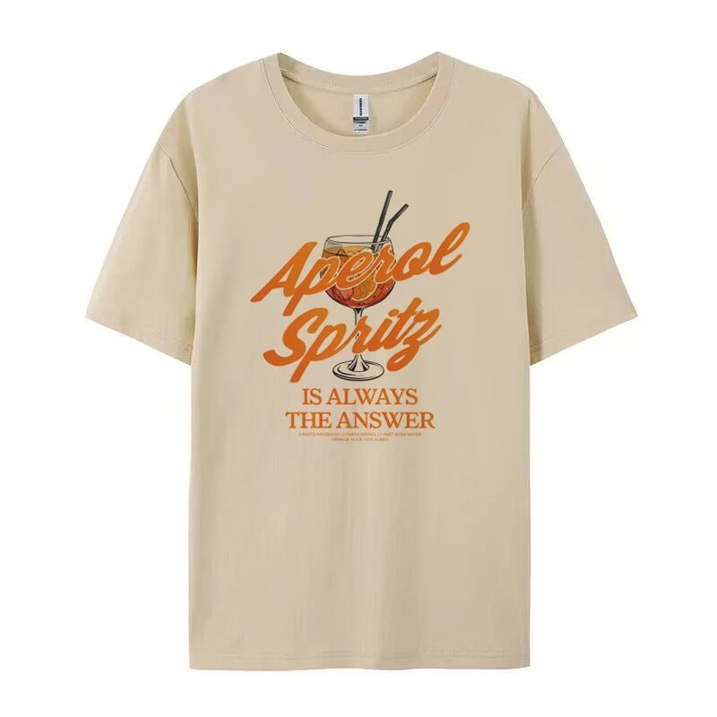 JULIA | Oversized T-shirt "Aperol Spritz Is Always The Answer" – Statement Shirt voor Dames
