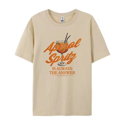 JULIA | Oversized T-shirt "Aperol Spritz Is Always The Answer" – Statement Shirt voor Dames
