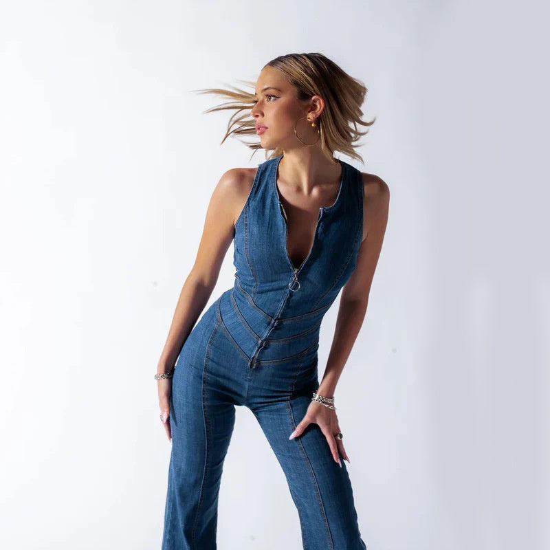 BEATRICE | Denim Dream Jumpsuit – Vrouwelijk, Stoer & Onvergetelijk