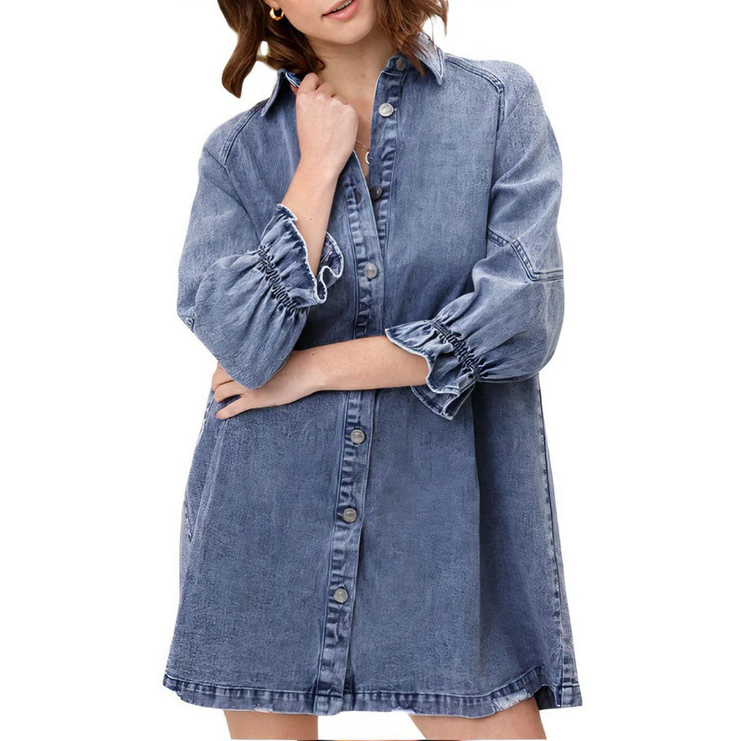 OLIVE | De must-have denim mini-jurk voor moeiteloze stijl!