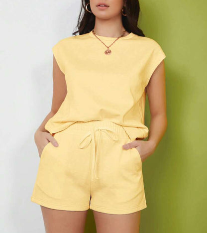 JUUN | Dames Loungewear Set – Zomerse Korte Broek & Mouwloos Shirt | Comfort & Stijl in Één Outfit