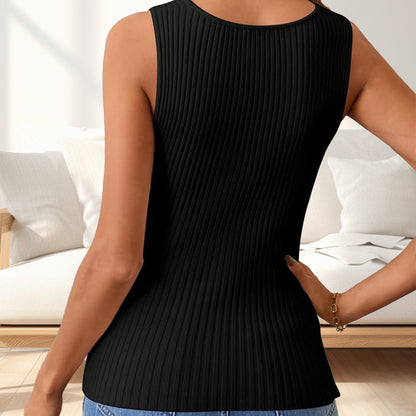 JASMIEN | Geribde Tanktop met Vierkante Hals - Trendy Ribstof Top Dames
