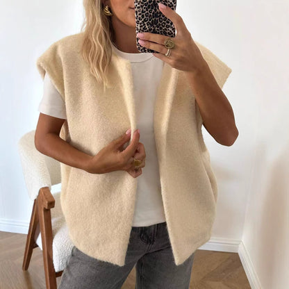 FAUSTINE | Zachte Damesgilet – Minimalistisch, Warm & Tijdloos