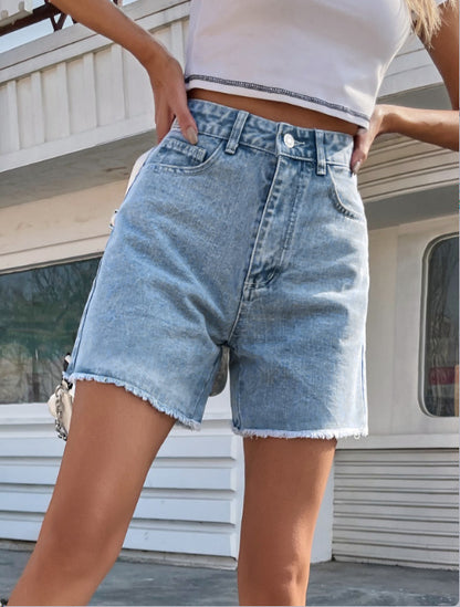 FATIMA | Rock jouw zomerse look met deze high waist denim short!