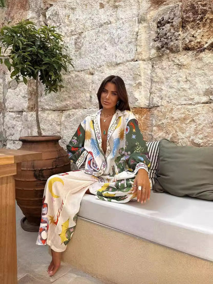 ASSIA | Bohemian Tweedelige Set – Kleurrijke Zomerse Boho Outfit Dames