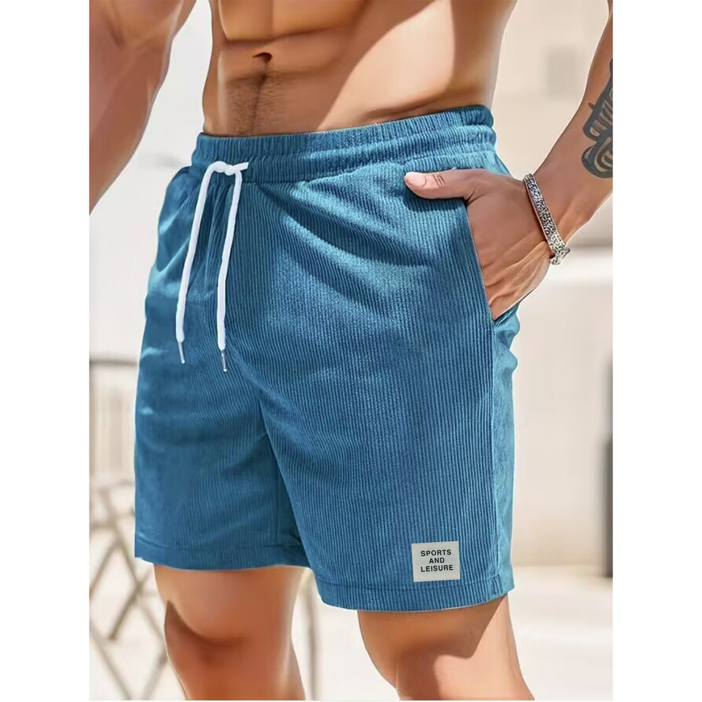 JIM | Zomerse Heren Korte Broek – Comfortabele Strandshort met Trekkoord