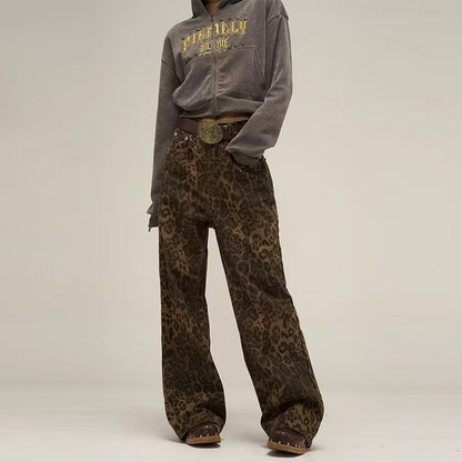 FAUVE | Statement Piece Alert: Leopard Print Wide-Leg Jeans