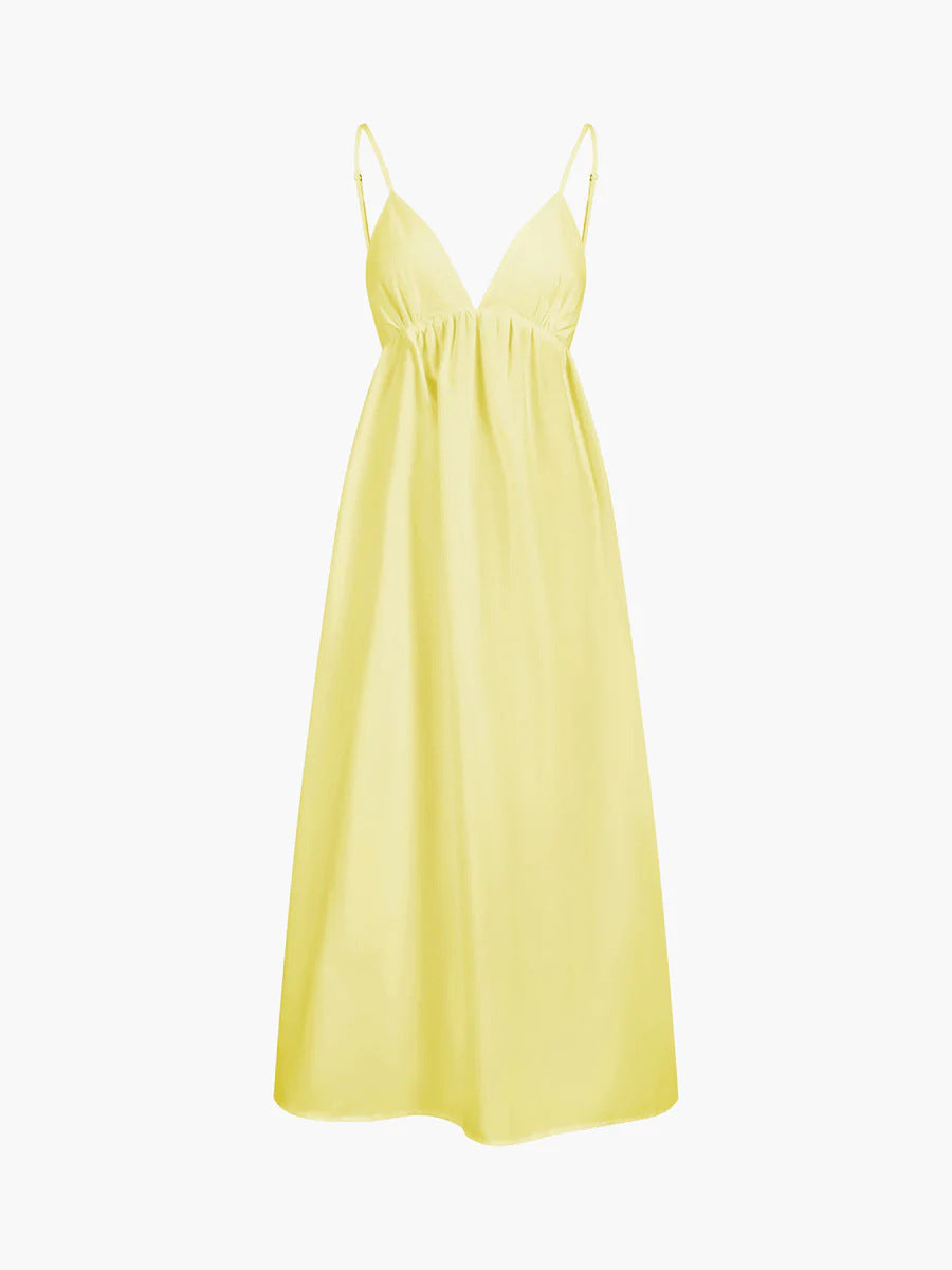 FLORA | Zomerse Maxi Jurk met Spaghettibandjes - Luchtige Katoenen Jurk Dames