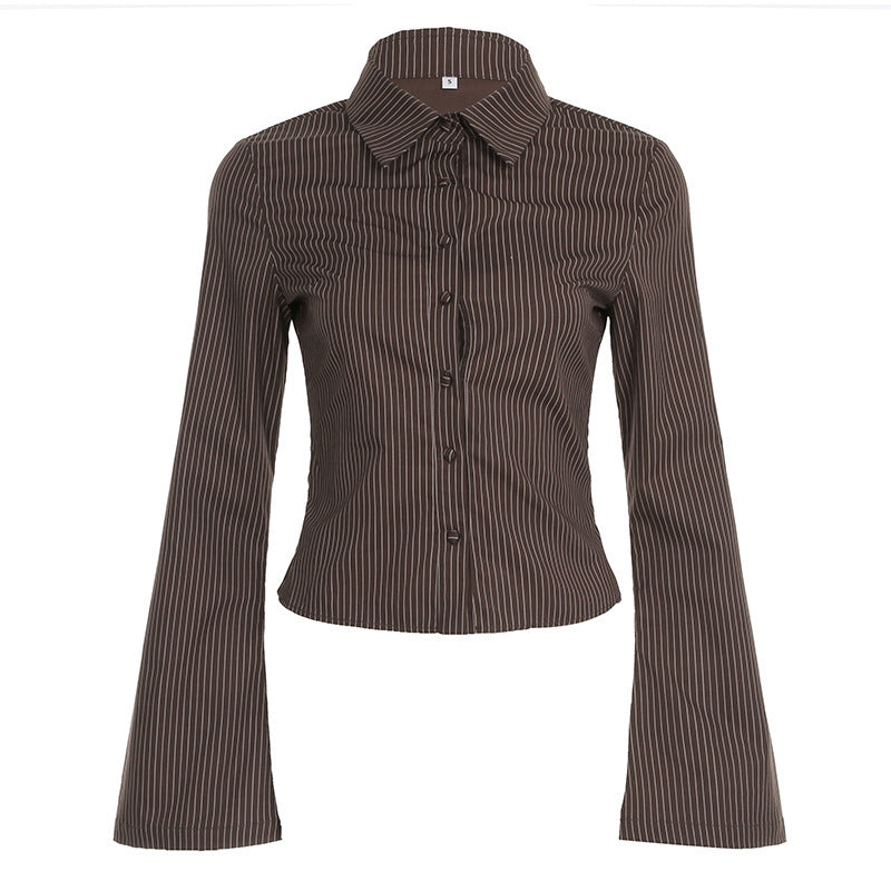 NICOLETTE | Trendy Gestreepte Blouse met Kraag – De Must-Have voor Elke Garderobe