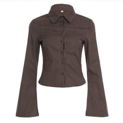 NICOLETTE | Trendy Gestreepte Blouse met Kraag – De Must-Have voor Elke Garderobe