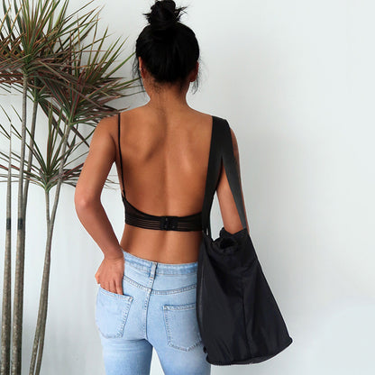 MARLOES |Transparante Lingerieset – Mesh Bralette & Slip met Modern Design (S t/m XL)