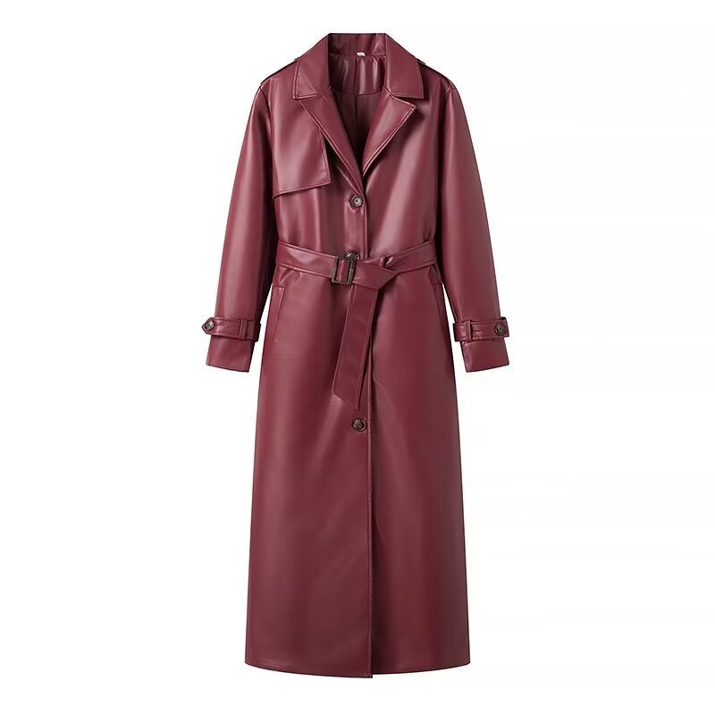HOPE | Bordeauxrode leren jas voor dames!