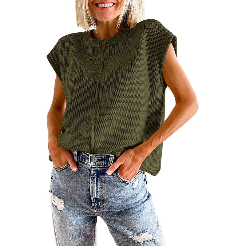 KEIRA | Mouwloze Gebreide Top – Casual Chic Look