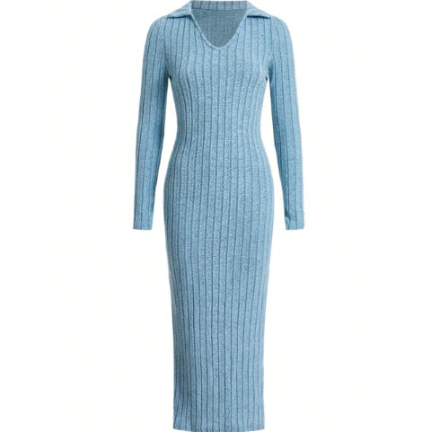 SILVANA | Geribbelde Maxi Jurk met Split – Casual Elegantie voor Elke Dag