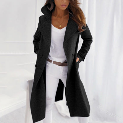 JACKIE | Stijlvolle Dames Trenchcoat met Oversized Kraag