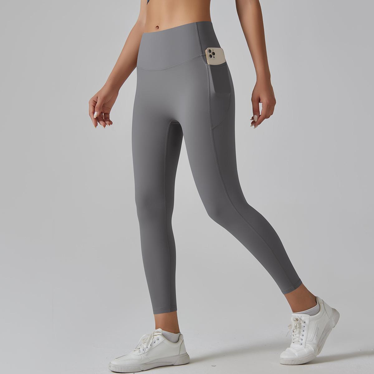 AIREN | High Waist Sportlegging met Zijvak – Naadloze Legging met Telefoonvak