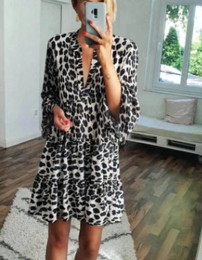 LIESA | Panterprint Mini-jurk – Speels & Stijlvol