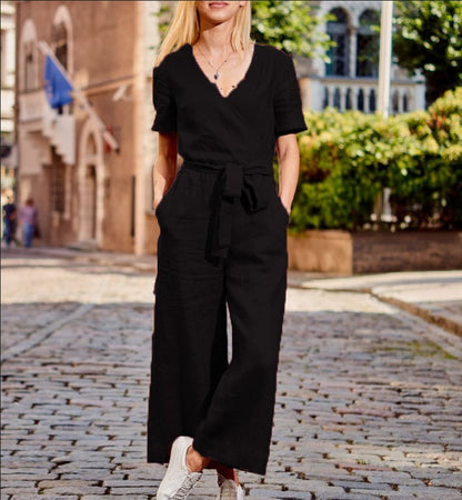 SHANA | Linnen Look Jumpsuit – Comfort & Klasse in Één