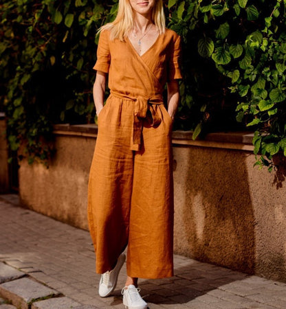 SHANA | Linnen Look Jumpsuit – Comfort & Klasse in Één